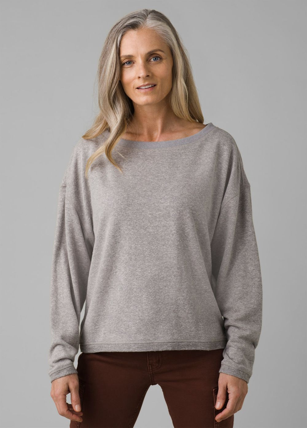 Grey Women\'s PrAna Cozy Up Polmdale Sweaters | RYFALB580