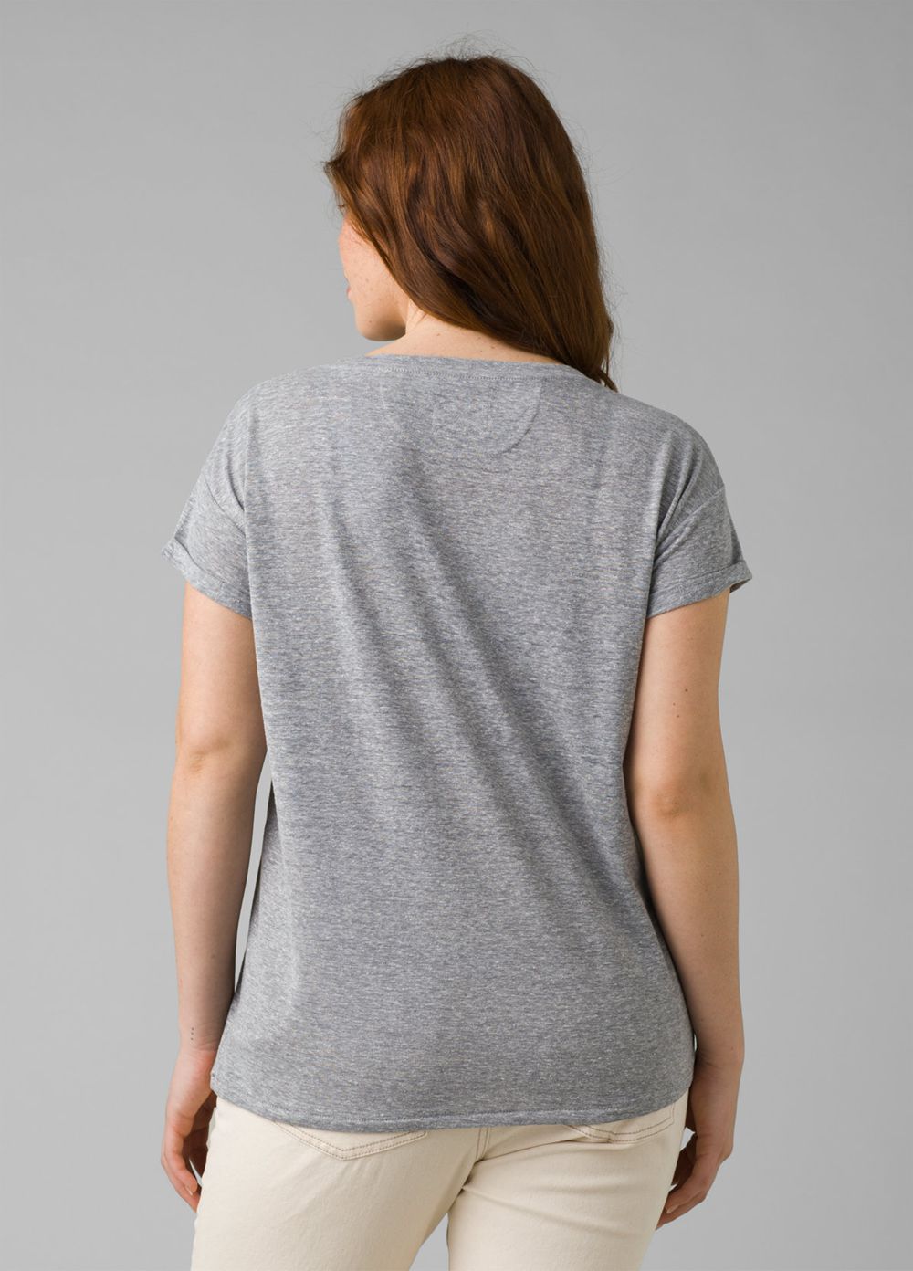 Grey Women's PrAna Cozy Up T-Shirts | BSUPVQ683