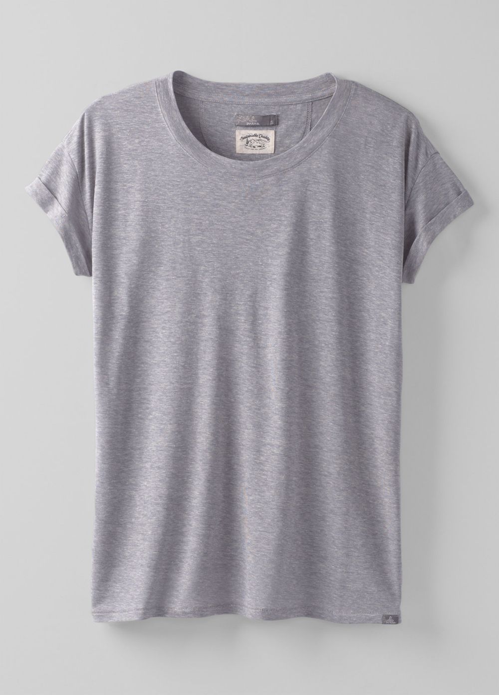 Grey Women's PrAna Cozy Up T-Shirts | BSUPVQ683