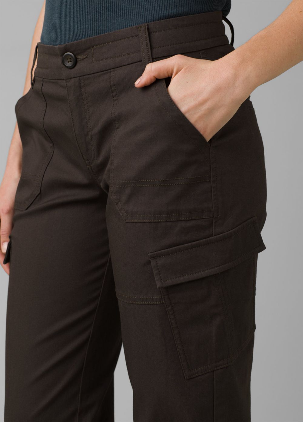 Grey Women's PrAna Elle Cargo Pants | RMDJWY180