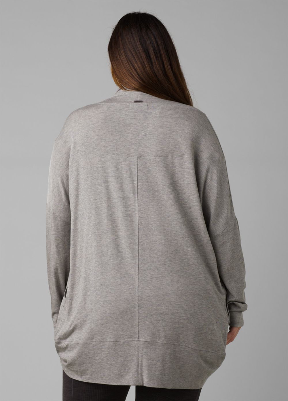 Grey Women's PrAna Foundation Munra Wrap Plus Sweaters | MKVUWI143