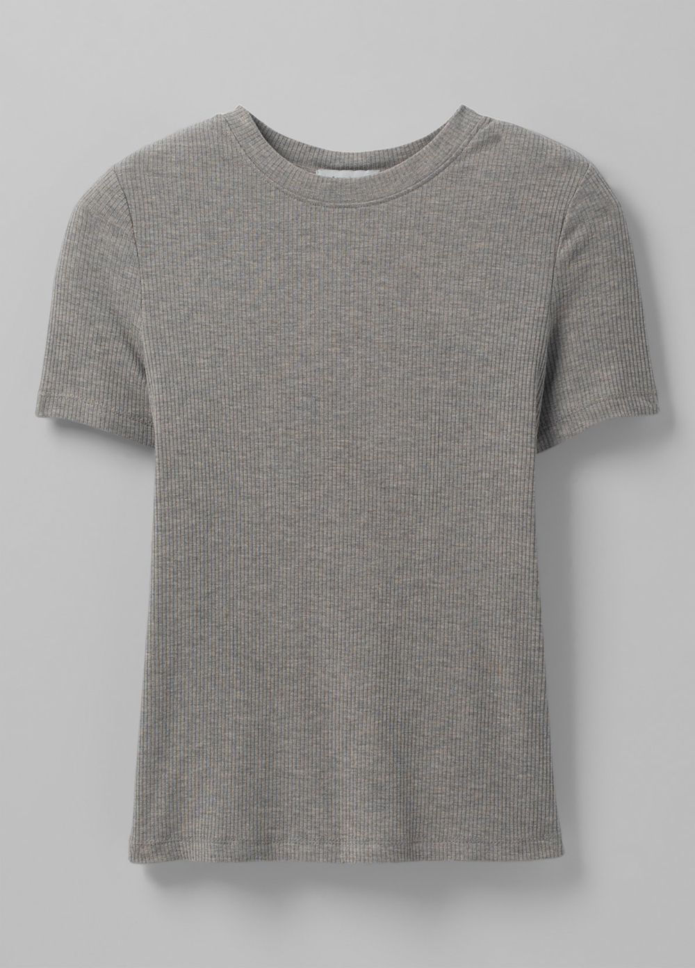 Grey Women's PrAna Foundation Rib T-Shirts | FDSTUY816