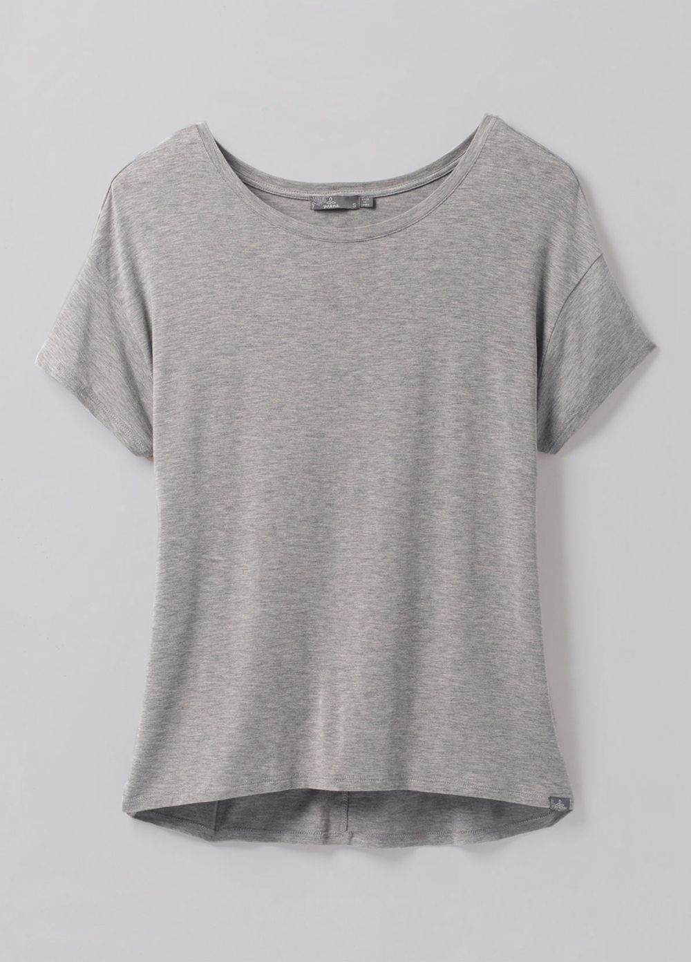 Grey Women's PrAna Foundation Slouch T-Shirts | FIOZPU385