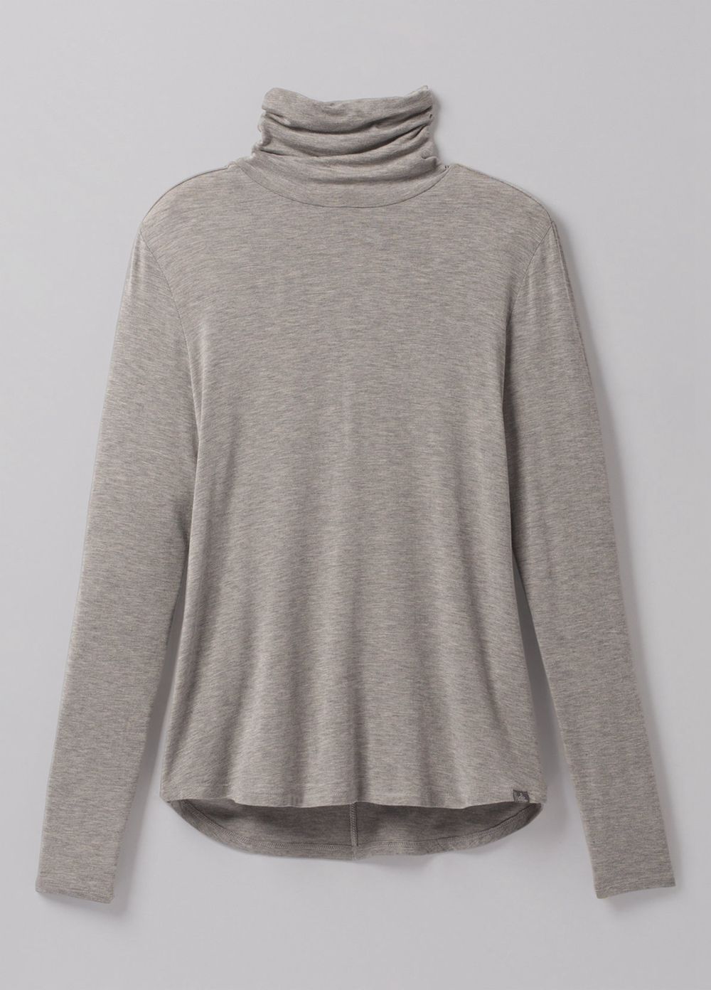 Grey Women's PrAna Foundation Turtleneck T-Shirts | PARQXG734