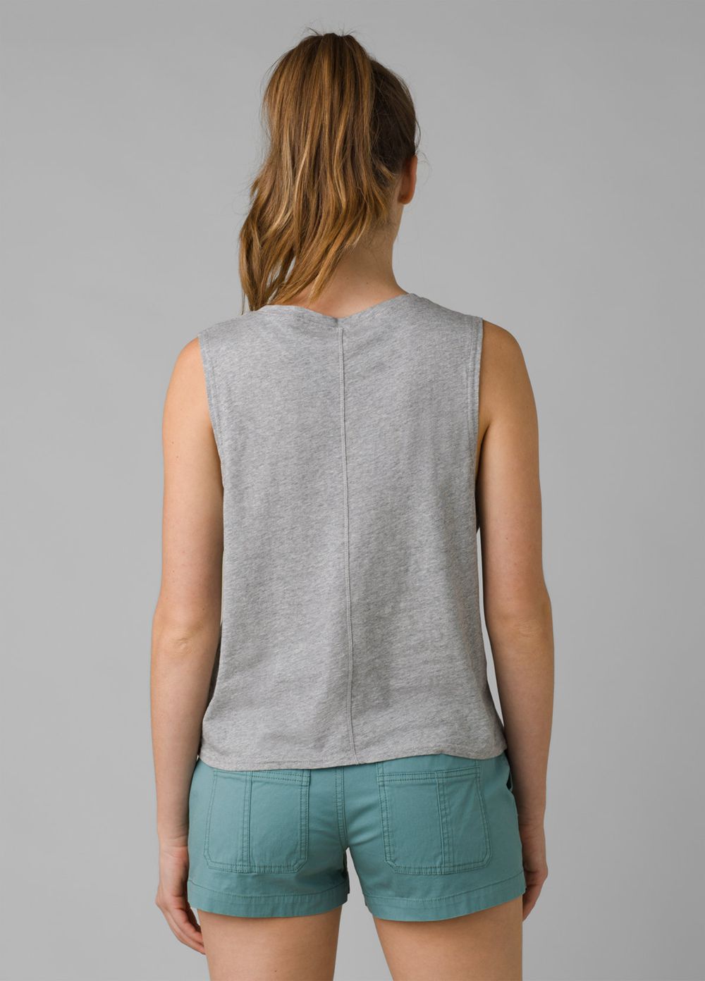 Grey Women's PrAna Organic Graphic Sleeveless Tank Top | FITAHG829