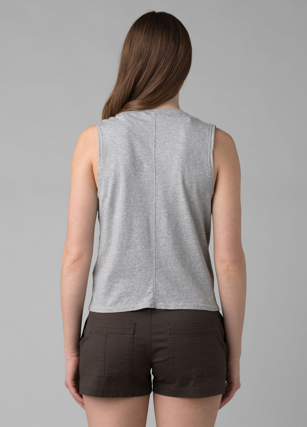 Grey Women's PrAna Organic Graphic Sleeveless Tank Top | IKSLYE247