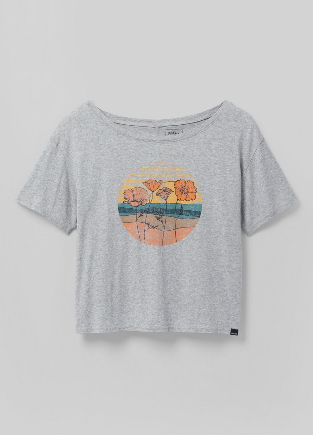 Grey Women's PrAna Organic Graphic T-Shirts | YGCLPJ982