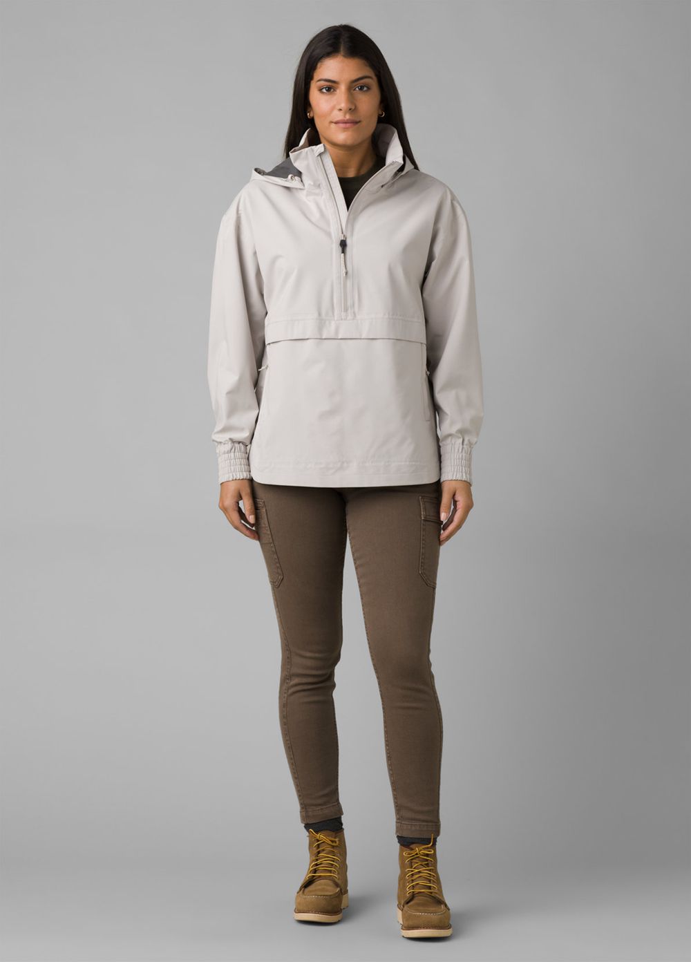 Grey Women's PrAna Othello Falls Anorak Jackets | EDBKAO753