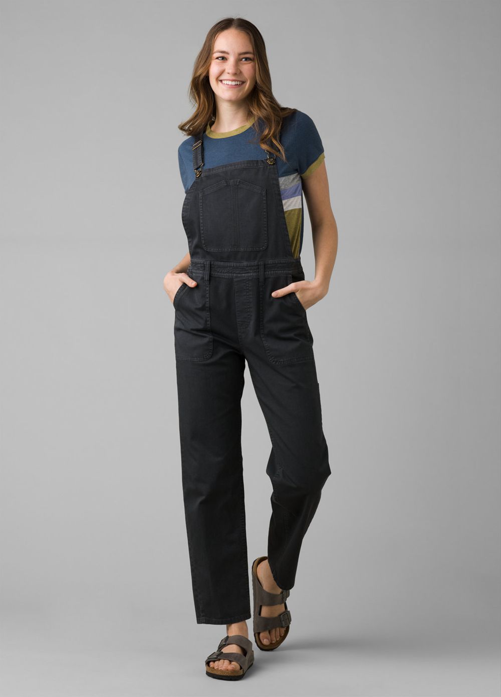 Grey Women\'s PrAna Sancho Overalls Pants | HBMATX790