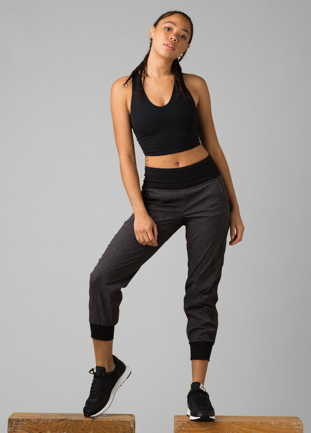 Grey Women's PrAna Summit Jogger Pants | UGRQCN420