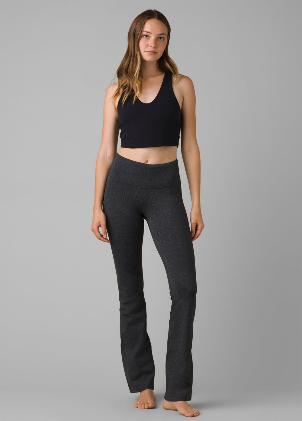 Grey Women's PrAna Transform Flare Leggings | PFXUNI836