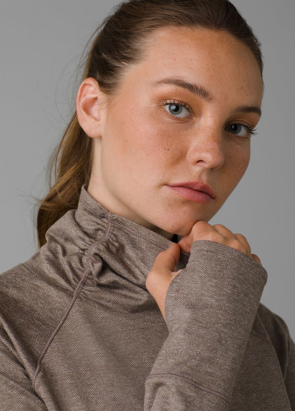 Grey Women's PrAna Zawn Sweaters | TISFXO503