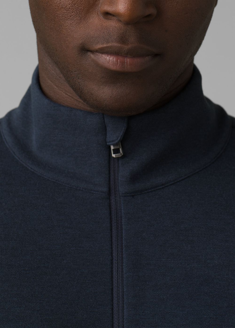 Navy Men's PrAna Altitude Tracker 1/4 Zip Sweaters | RXGKQL287