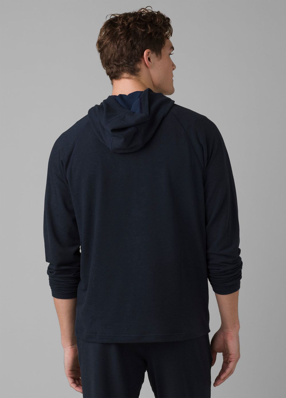 Navy Men's PrAna Altitude Tracker Hoodie | QKXPTW278