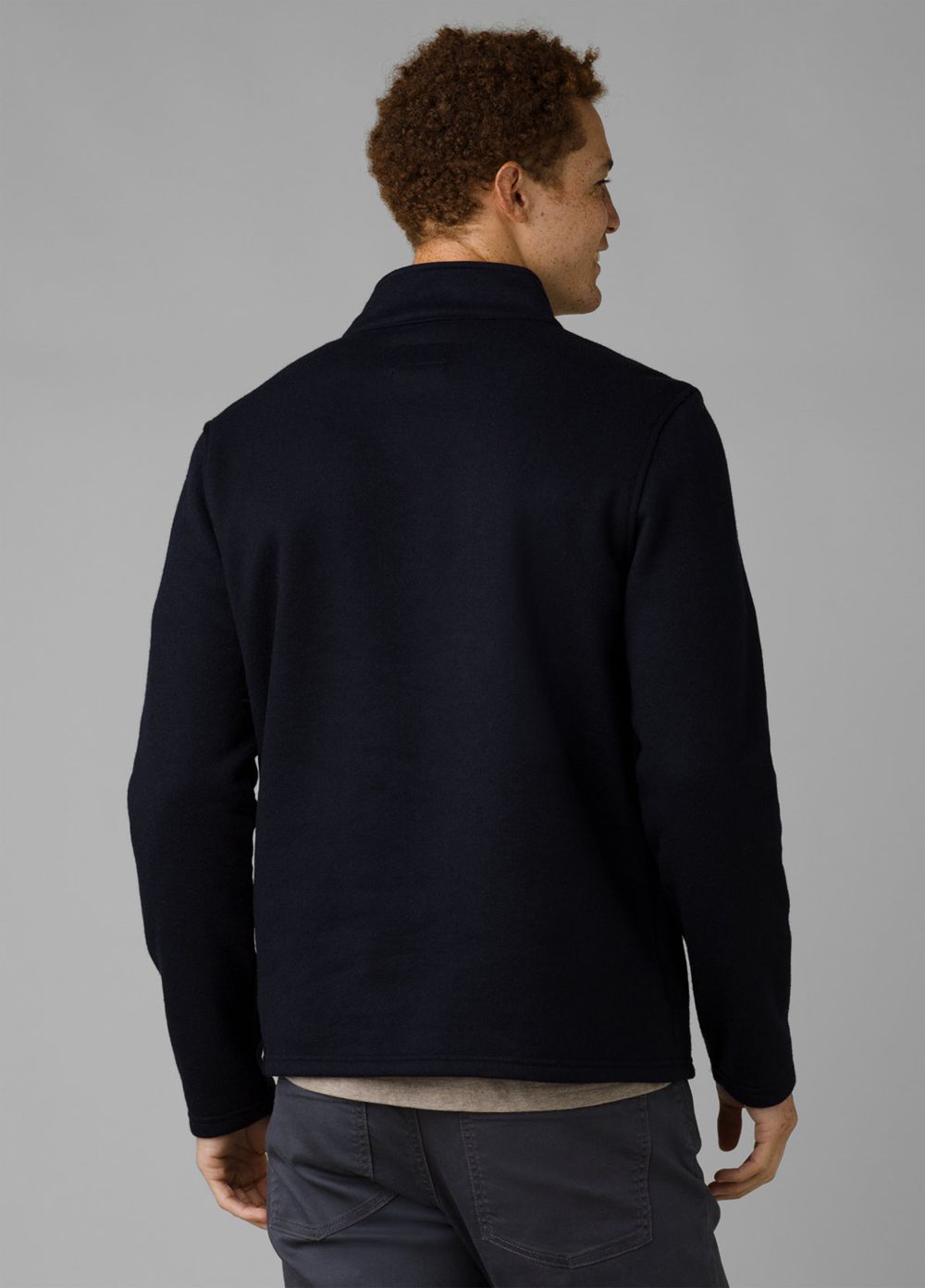 Navy Men's PrAna Brookland 1/4 Zip Sweaters | ESHPBQ425