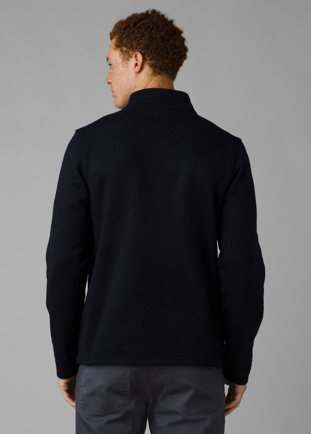 Navy Men's PrAna Brookland Sweater Jackets | FUISXJ214