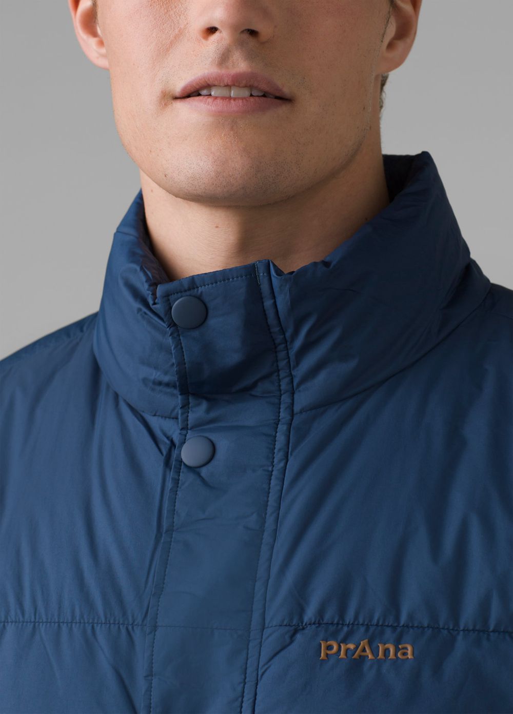 Navy Men's PrAna North Palisade Jackets | CXAPRJ476