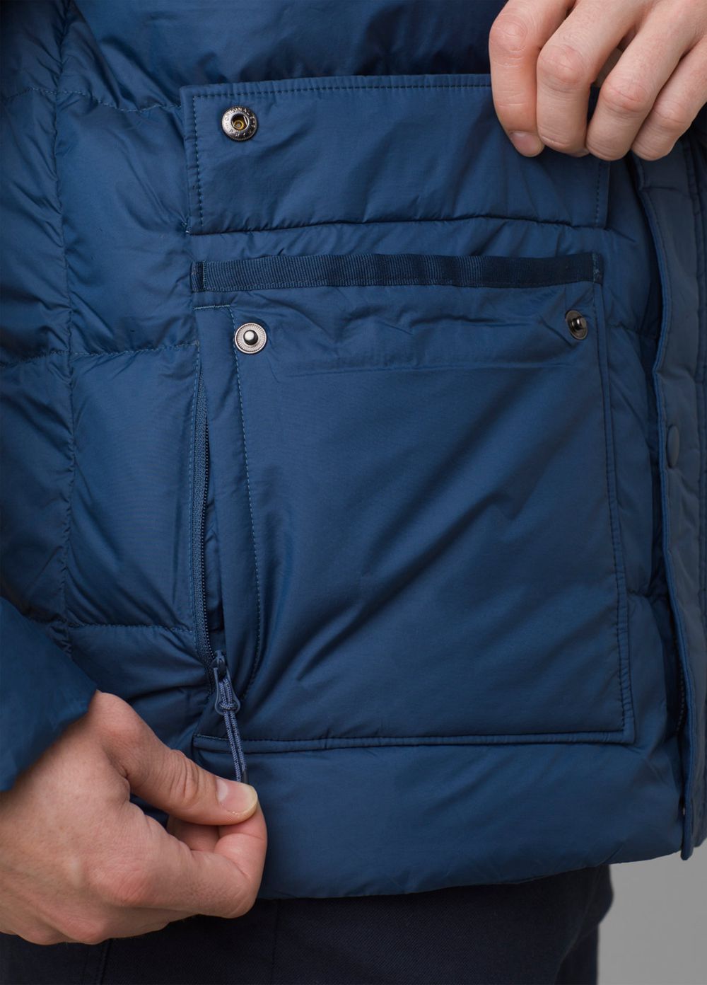 Navy Men's PrAna North Palisade Jackets | CXAPRJ476