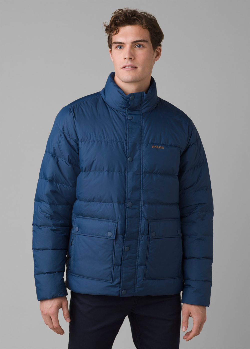 Navy Men\'s PrAna North Palisade Jackets | CXAPRJ476