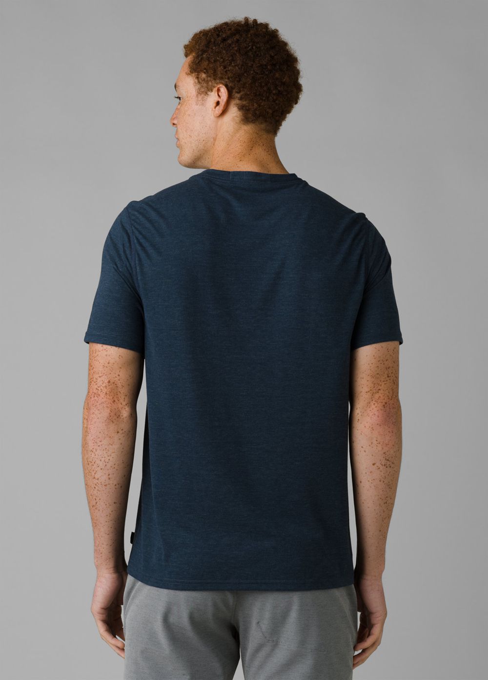 Navy Men's PrAna Prospect Heights Graphic Short Sleeve T-Shirts | QNXSIL368