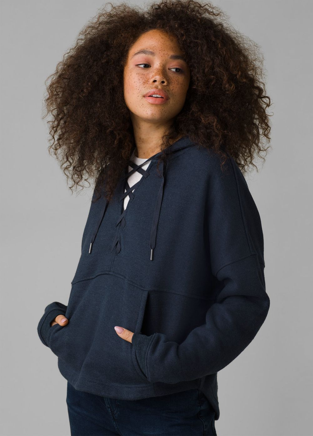 Navy Women\'s PrAna Cozy Up Illana Hoodie | BLRSNY521