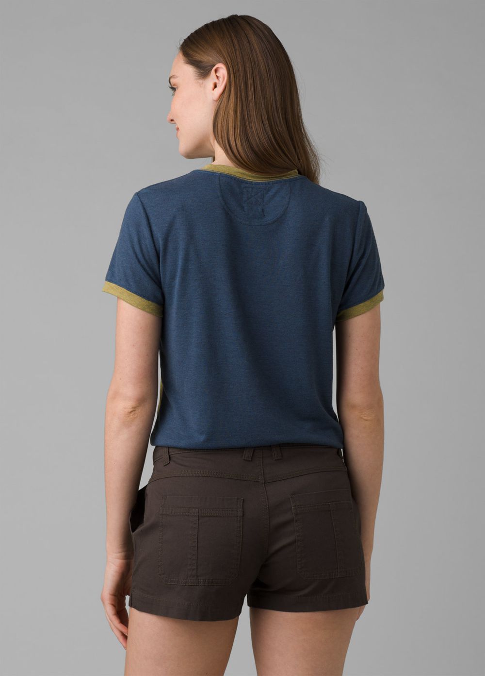 Navy Women's PrAna Cozy Up Ringer T-Shirts | JNVCQG823