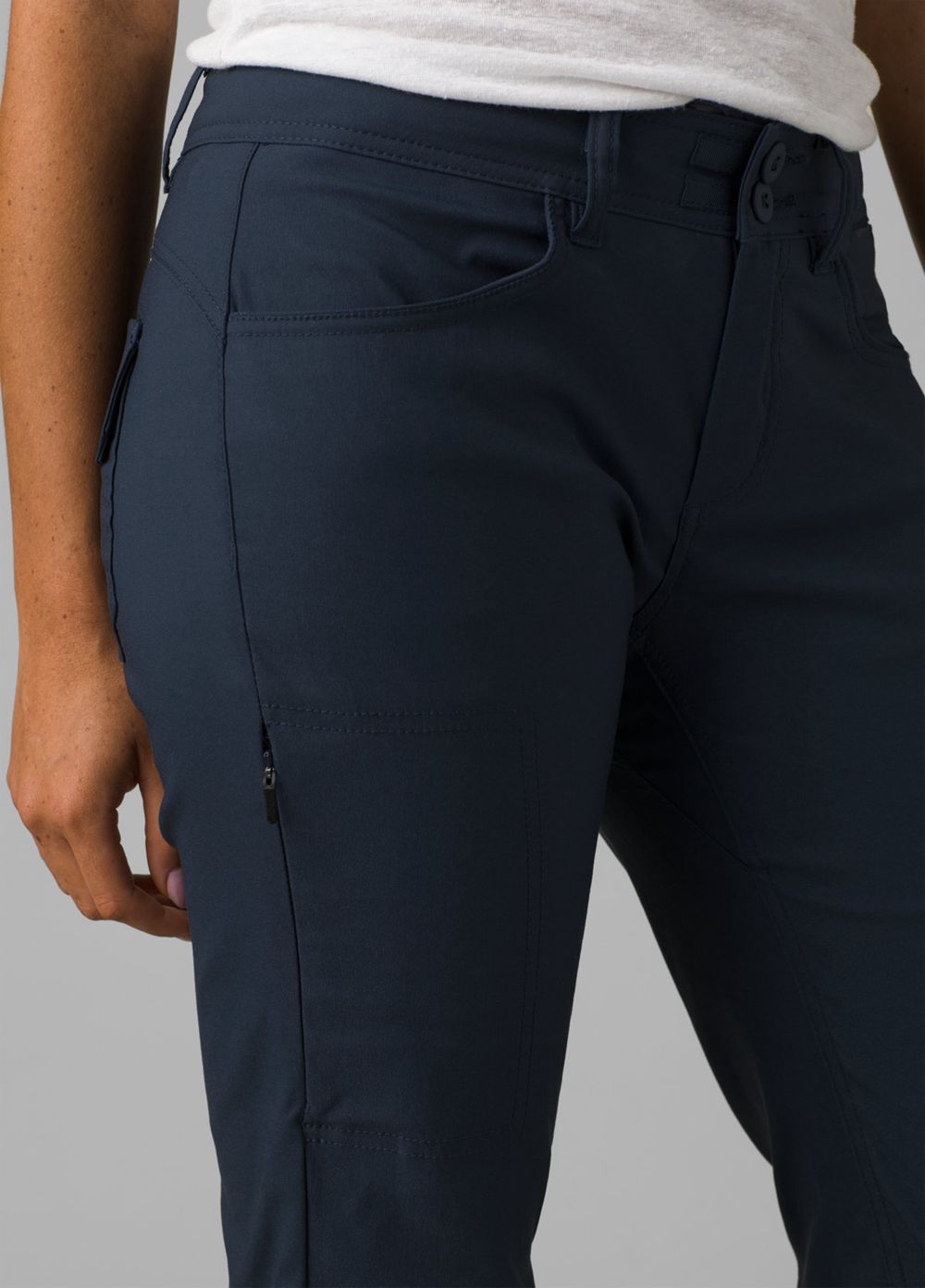 Navy Women's PrAna Halle Straight II Pants | ZFRBTG147