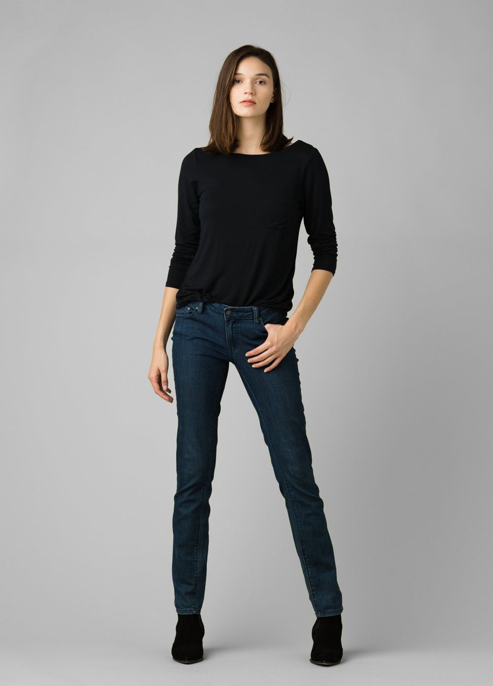 Navy Women's PrAna Kayla Jeans | HMJYPK053