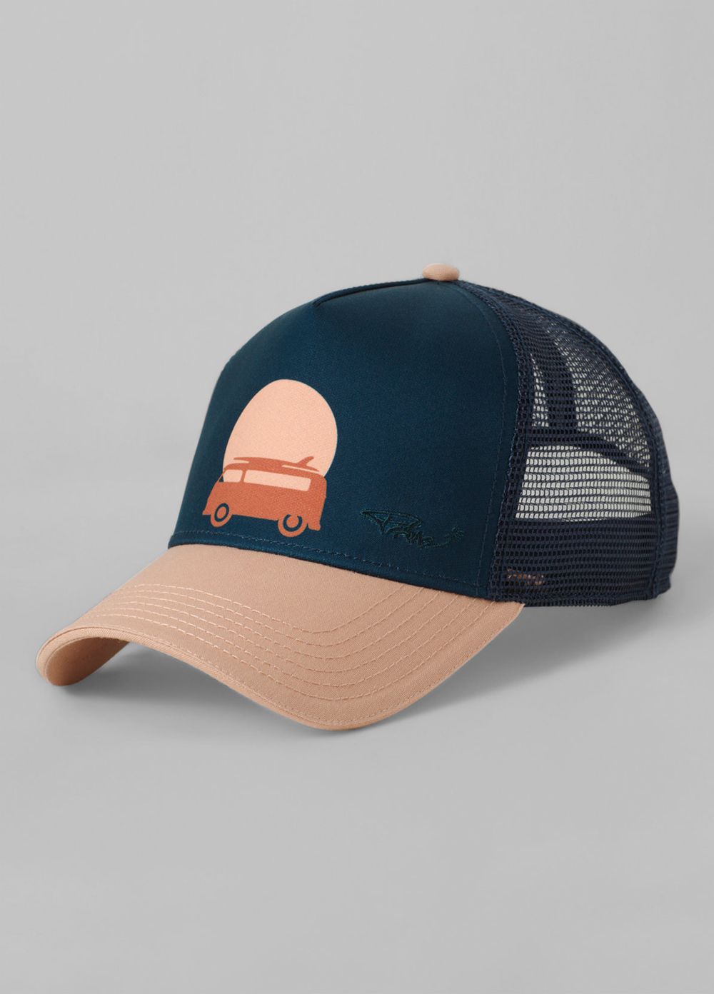 Navy Women's PrAna La Viva Trucker Hats | OHYFNX520