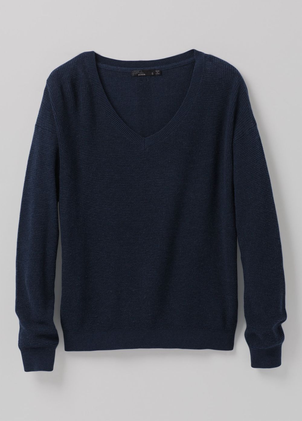 Navy Women's PrAna Milani V-Neck Sweaters | LVBGTM675