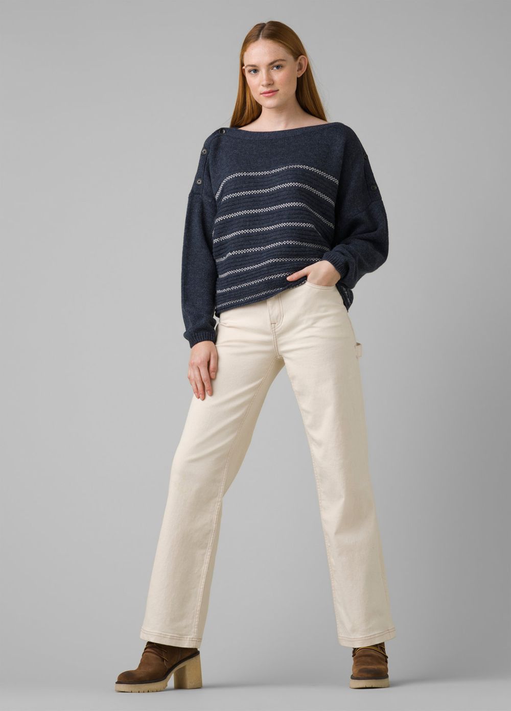 Navy Women's PrAna Phono Sweaters | WANXMD246