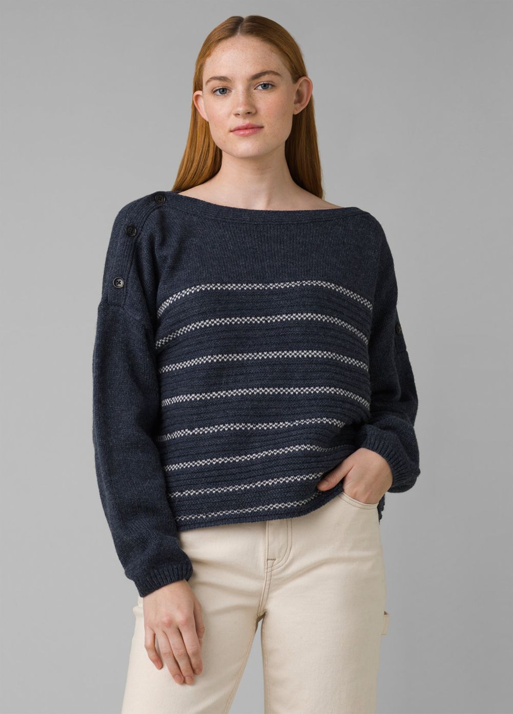 Navy Women\'s PrAna Phono Sweaters | WANXMD246