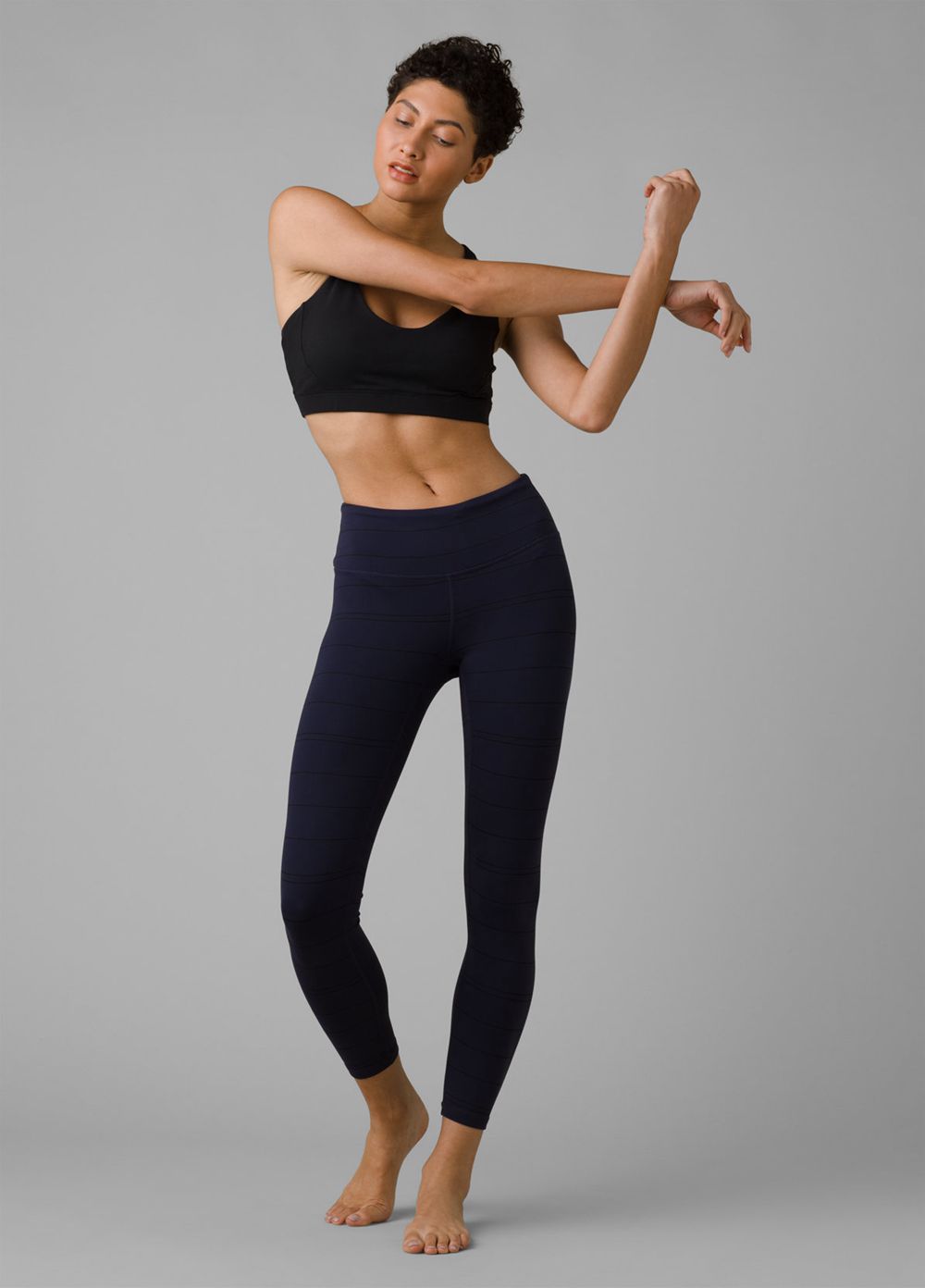 Navy Women's PrAna Pillar 7/8 Leggings | ECJDYM653