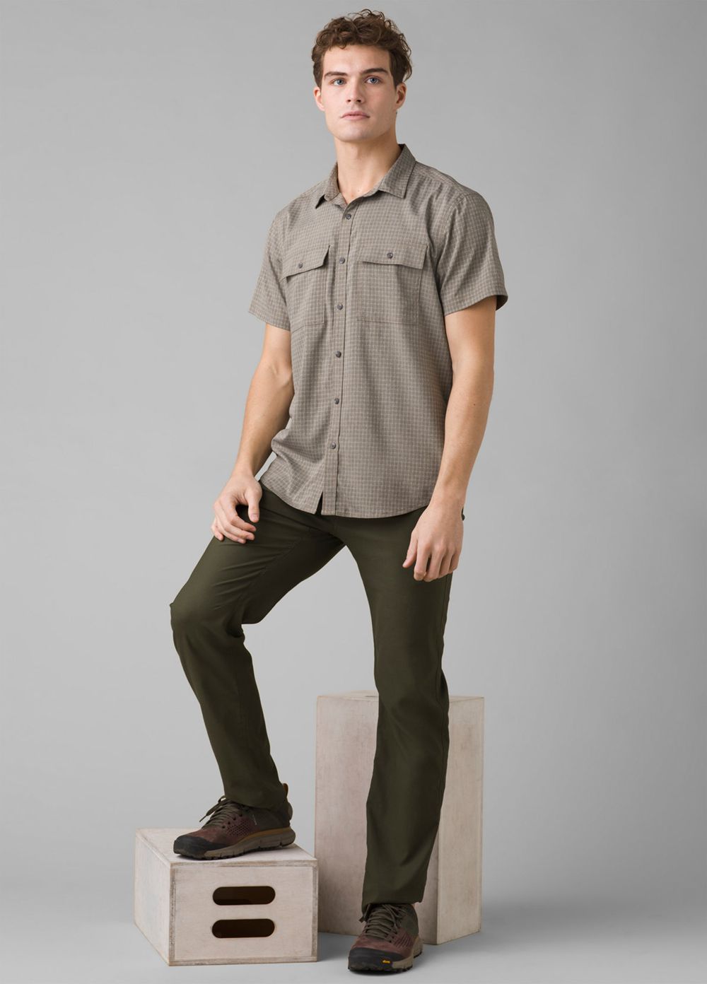 Olive Men's PrAna Alameda Pants | HEQZYC649