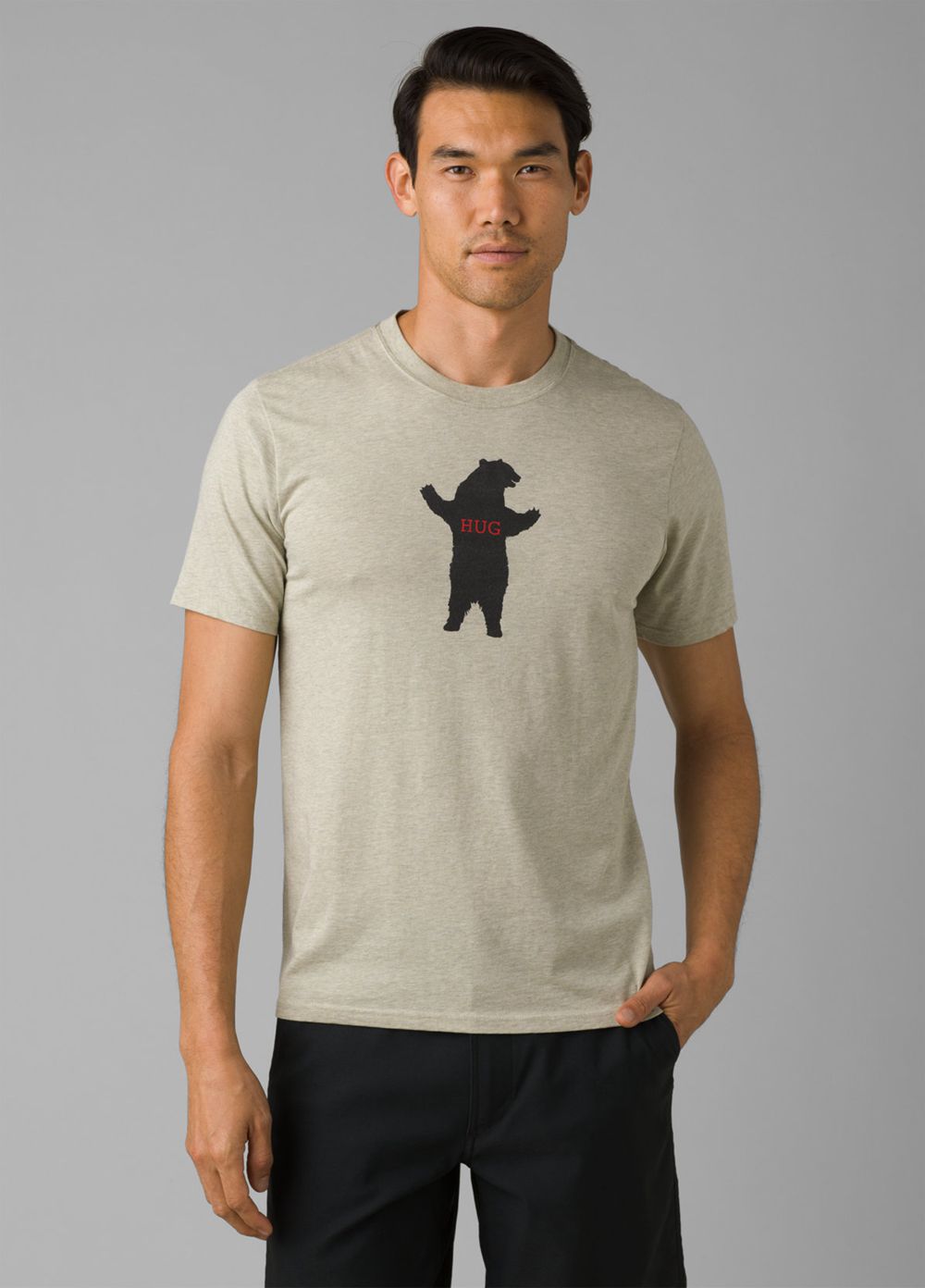 Olive Men\'s PrAna Bear Squeeze Journeyman T-Shirts | TJYEBI039