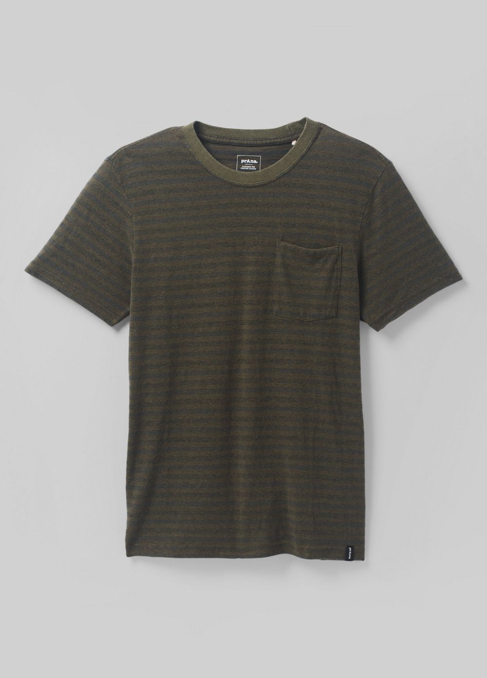 Olive Men's PrAna Cardiff Short Sleeve Pocket T-Shirts | NPIFZD816