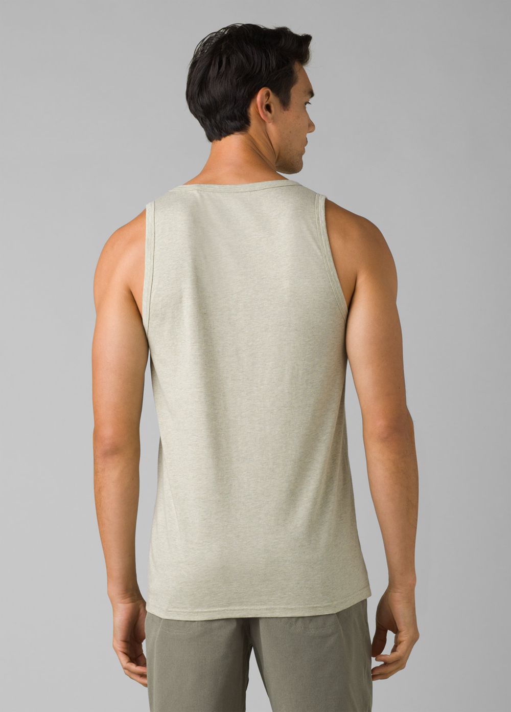 Olive Men's PrAna Cotton Tank Top | ODLKPA085