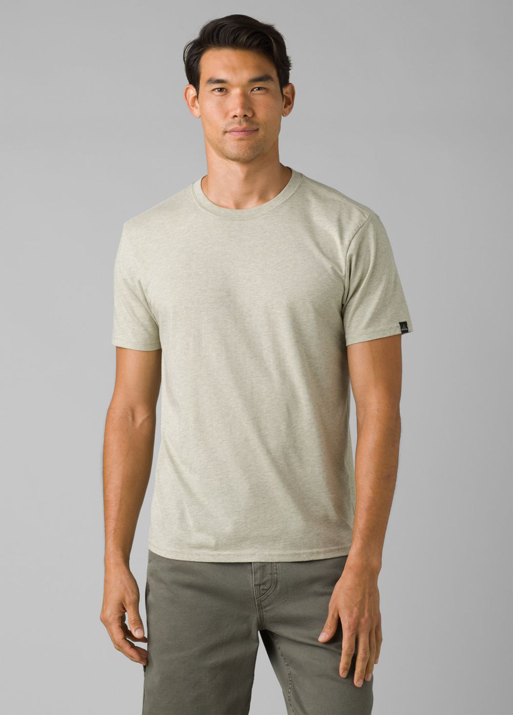 Olive Men\'s PrAna Crew T-Shirts | DBKYRH942