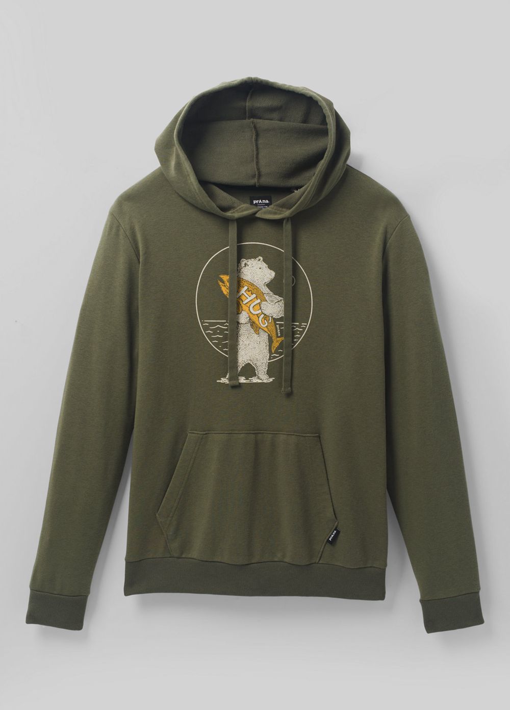 Olive Men's PrAna Journeyman Hoodie | WOZBIN015