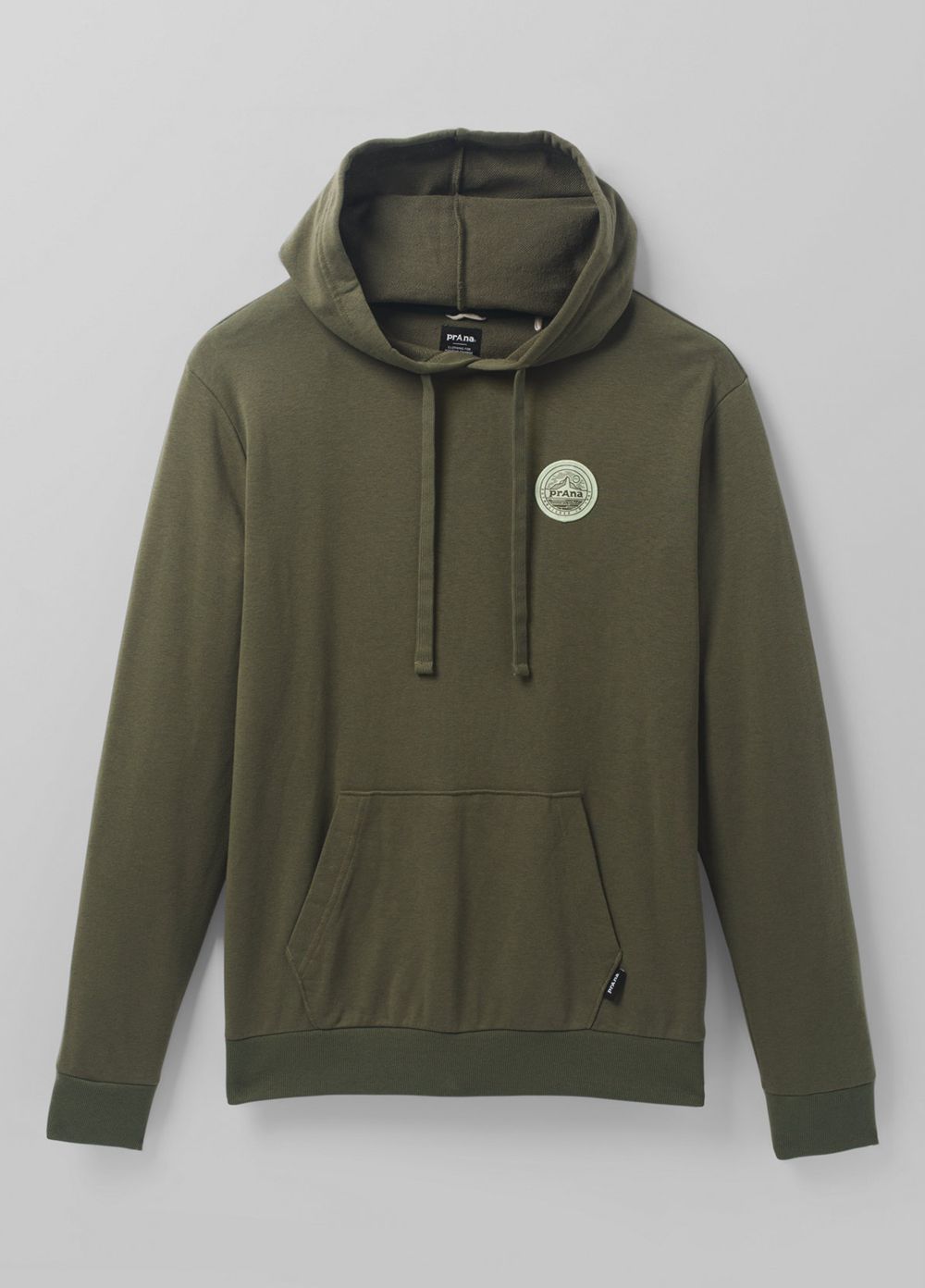 Olive Men's PrAna Patch Hoodie | MACHIV145