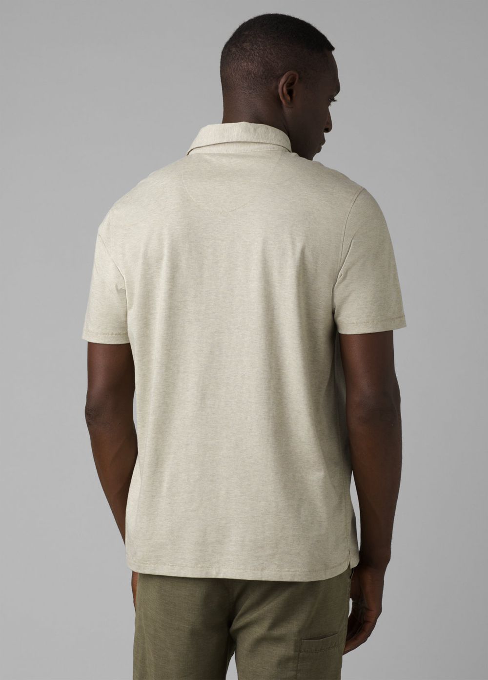 Olive Men's PrAna Polo Shirts | YXQZSF340