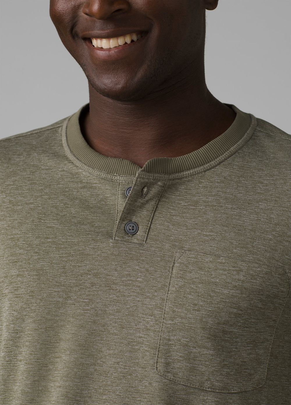 Olive Men's PrAna Sol Defender Henley T-Shirts | PLGYMS526