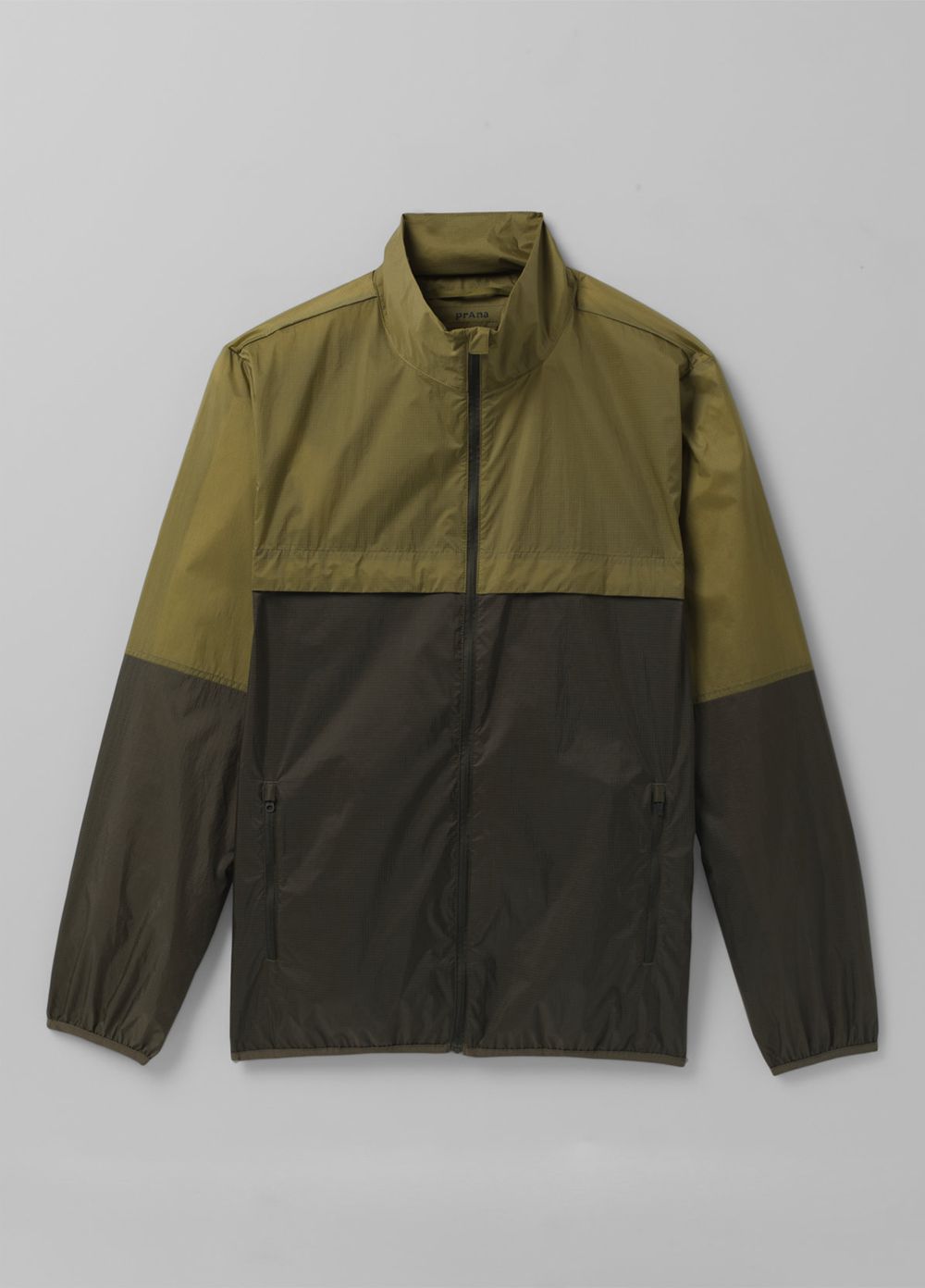 Olive Men's PrAna Transit Range Windbreaker Jackets | GSUANK508