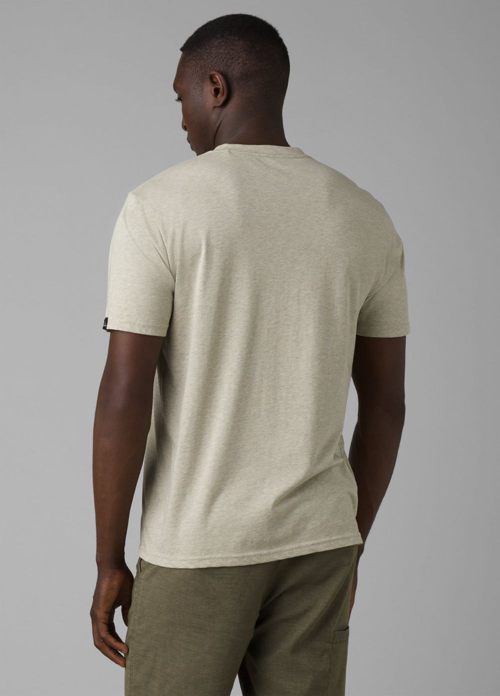 Olive Men's PrAna V-Neck T-Shirts | ZCNXTW901