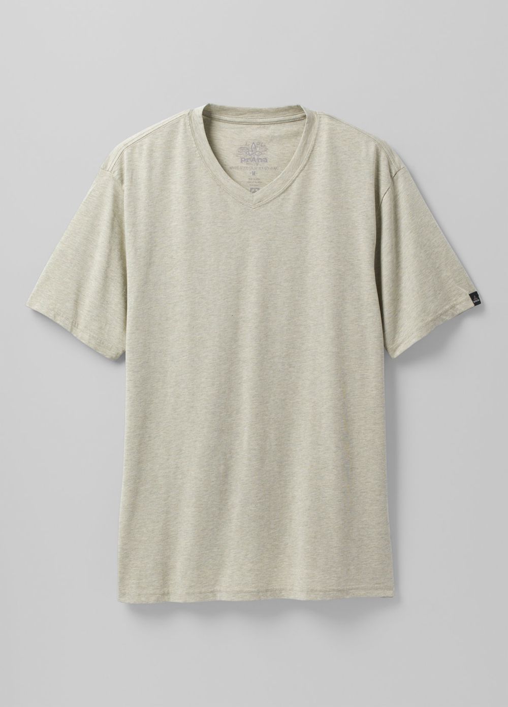 Olive Men's PrAna V-Neck T-Shirts | ZCNXTW901