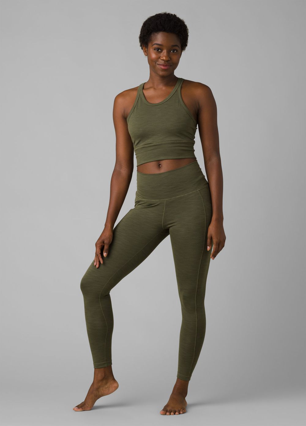 Olive Women's PrAna Becksa 7/8 Leggings | WPEKRG891