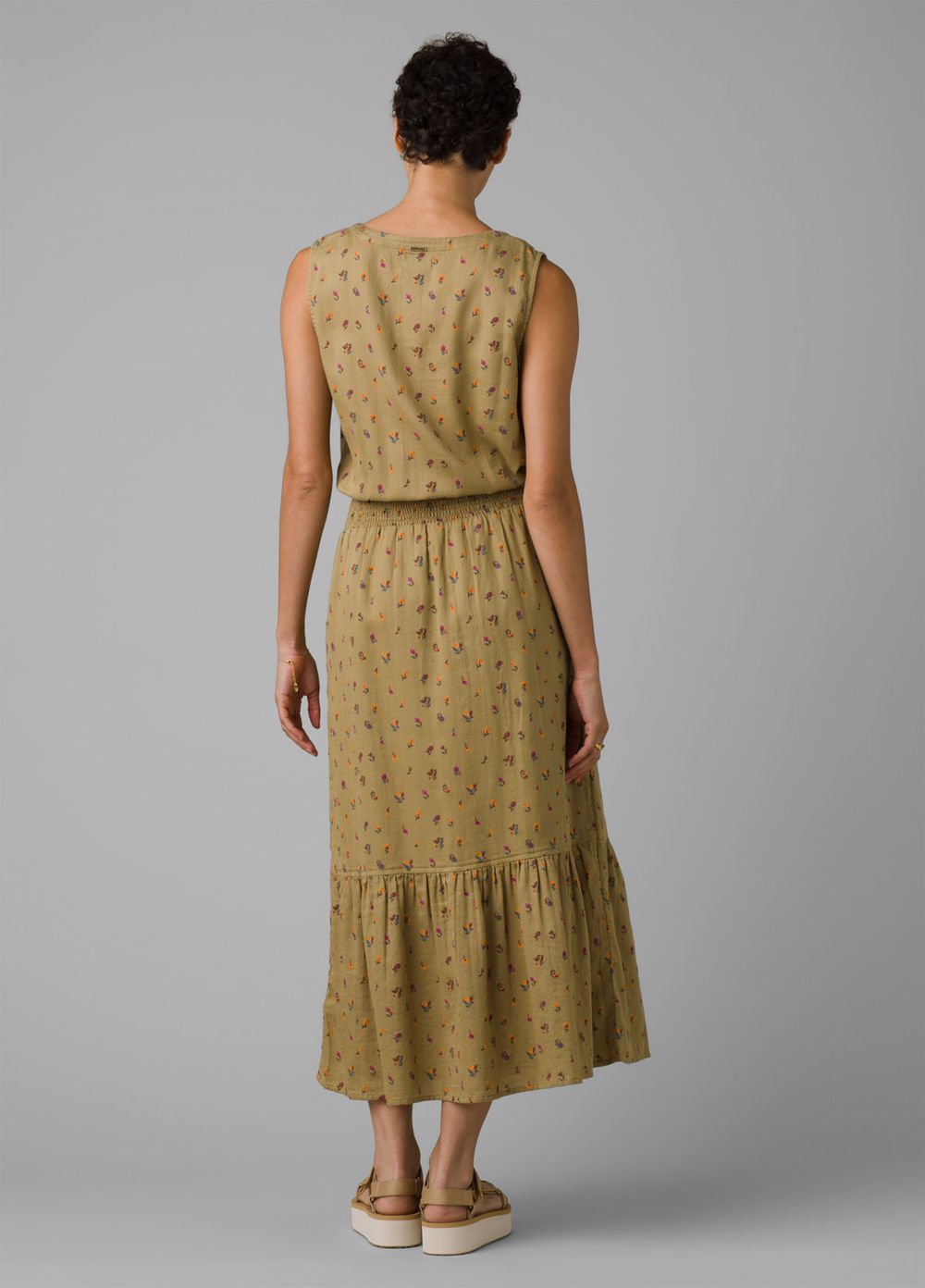 Olive Women's PrAna California Dreaming Dresses | IRWEQZ903