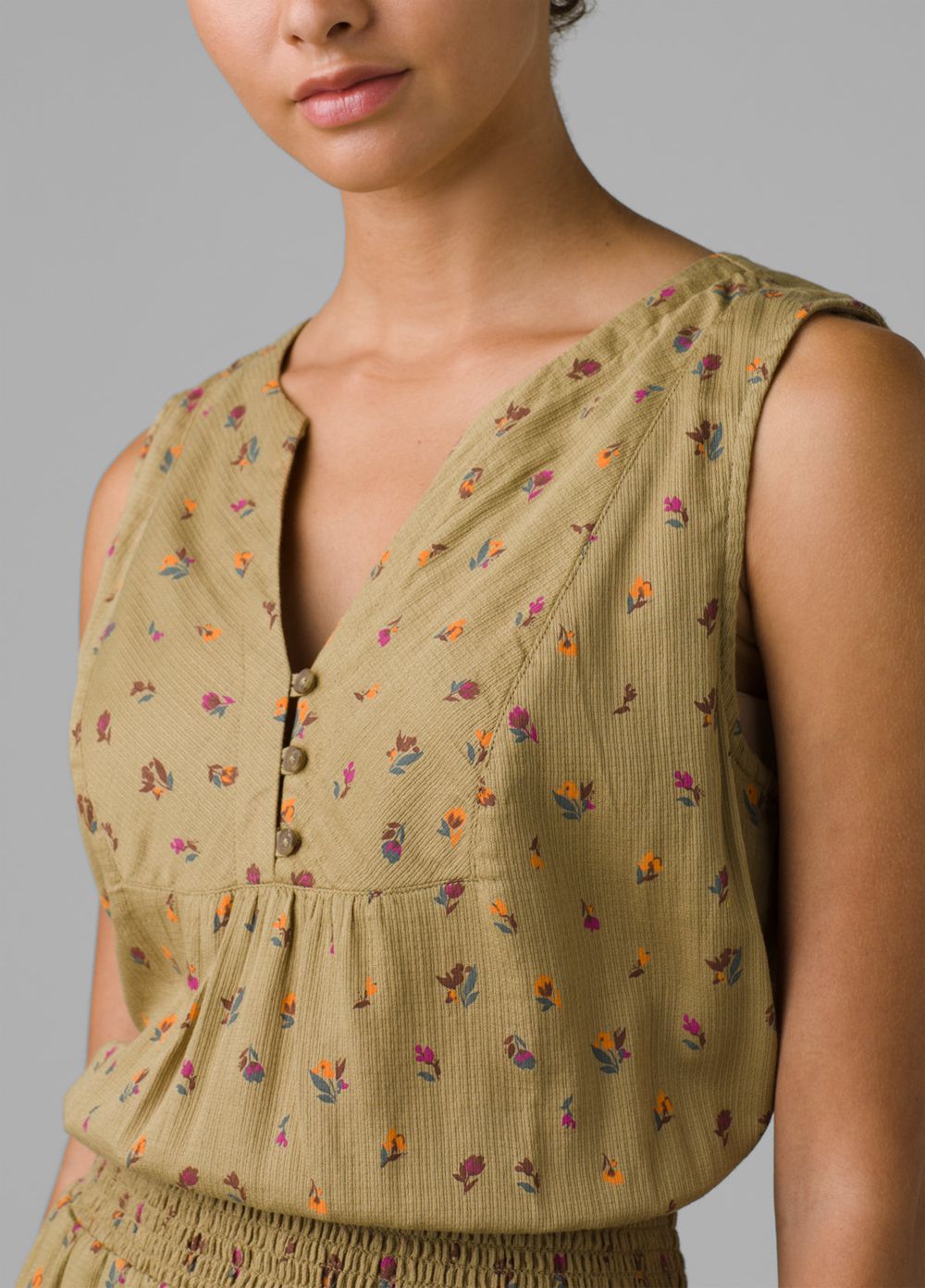 Olive Women's PrAna California Dreaming Dresses | IRWEQZ903