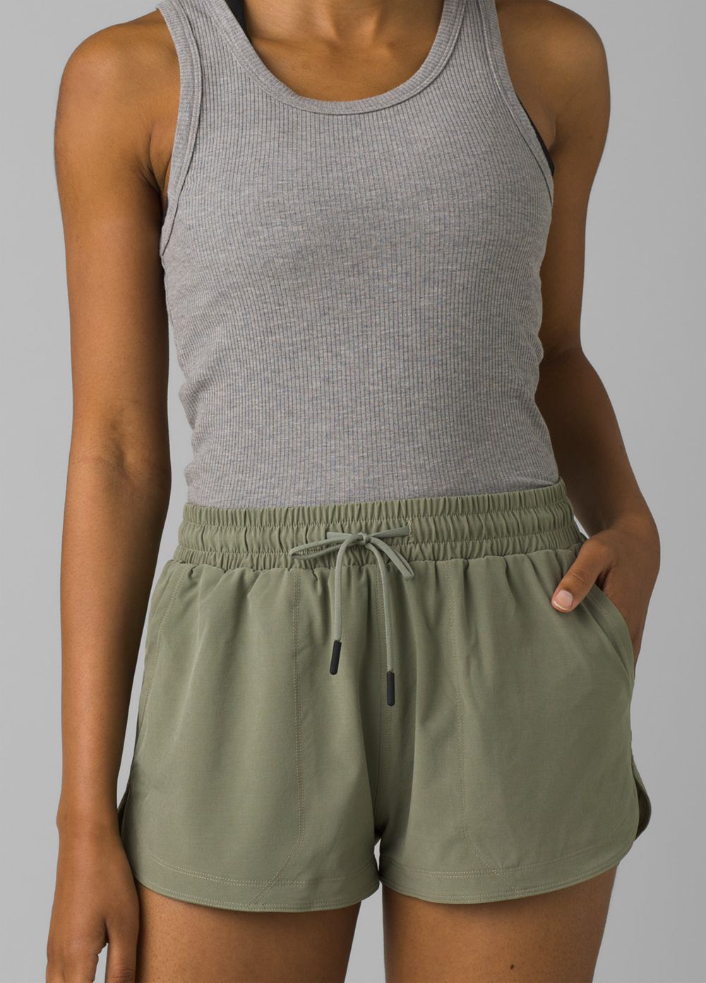 Olive Women\'s PrAna Caslelo Shorts | XOBHSG793