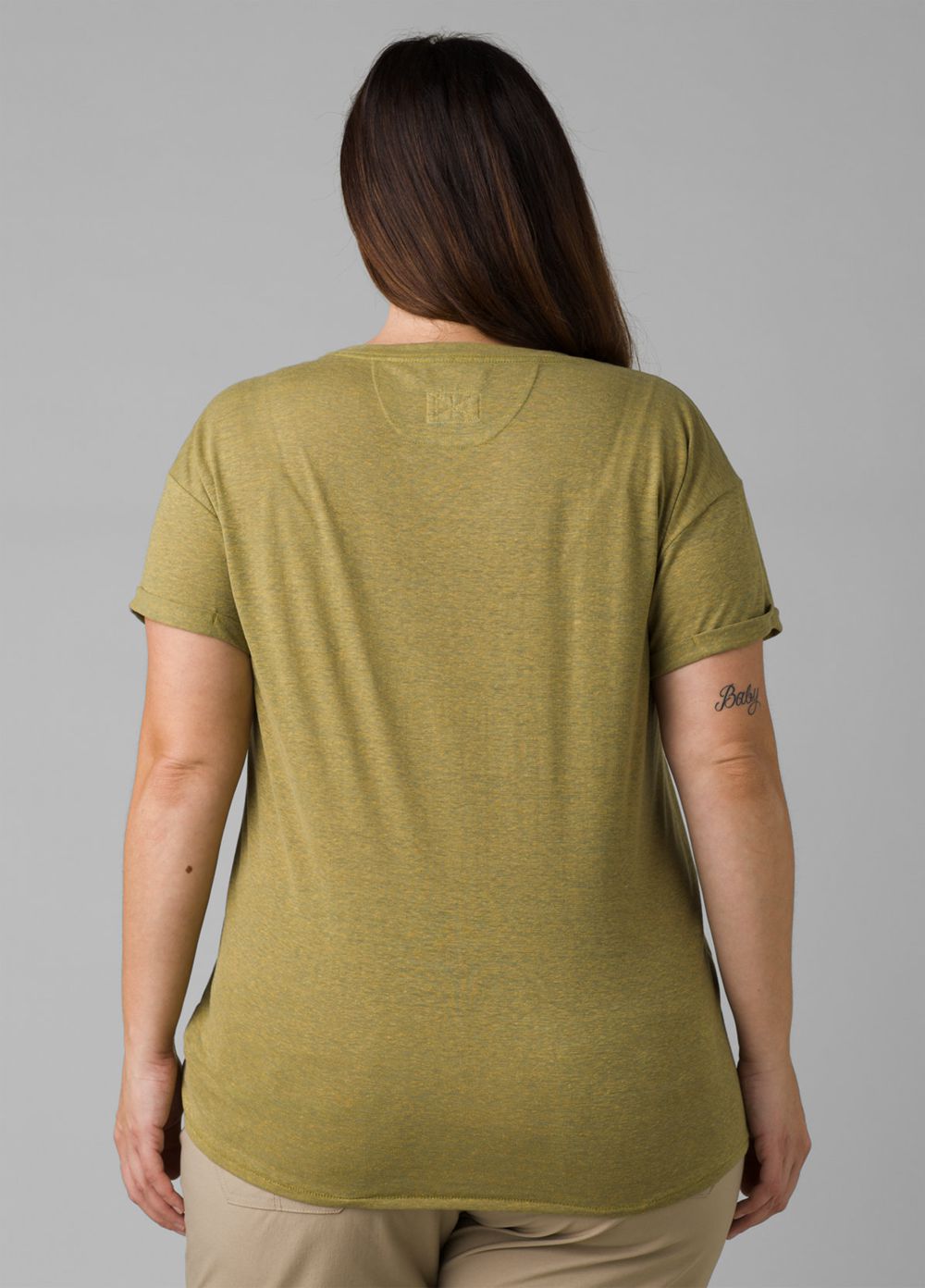 Olive Women's PrAna Cozy Up Plus T-Shirts | WSPYBA890